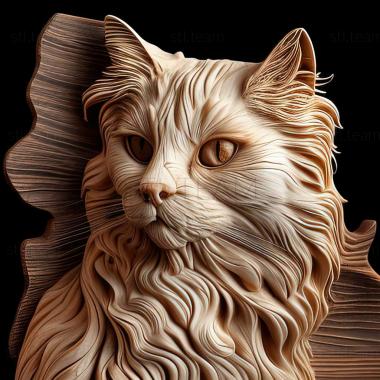 3D model Turkish Angora cat (STL)